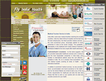 Tablet Screenshot of fly2india4health.com